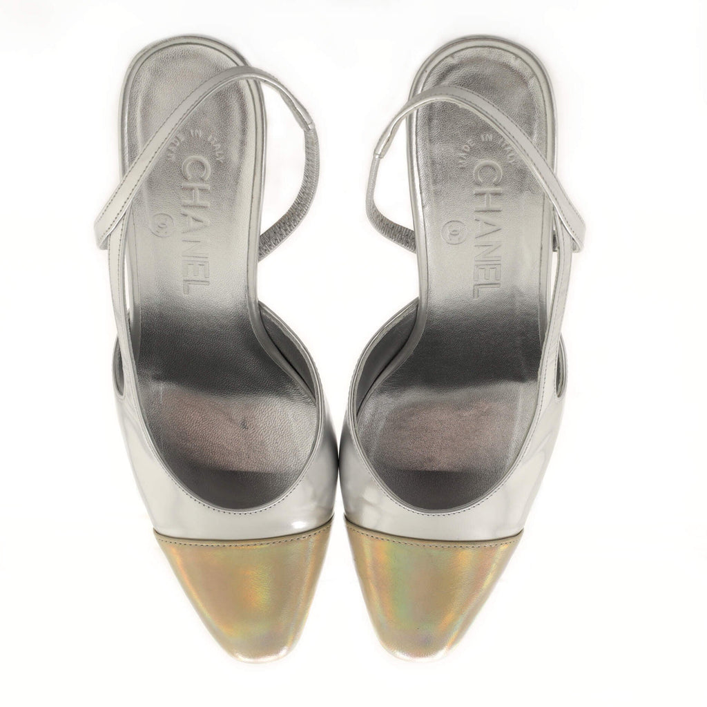 Women’s Cap Toe Slingback Pumps Leather