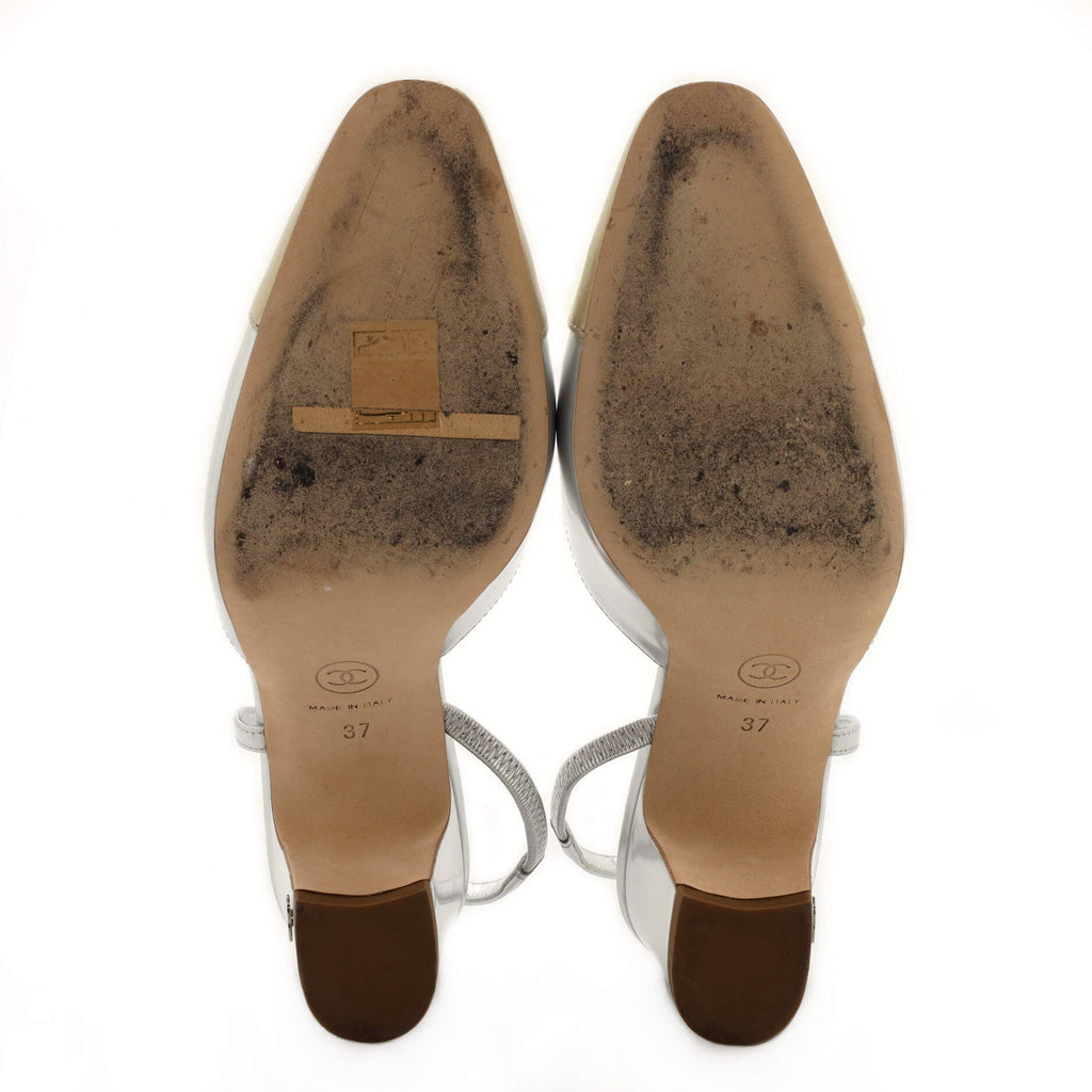 Women’s Cap Toe Slingback Pumps Leather