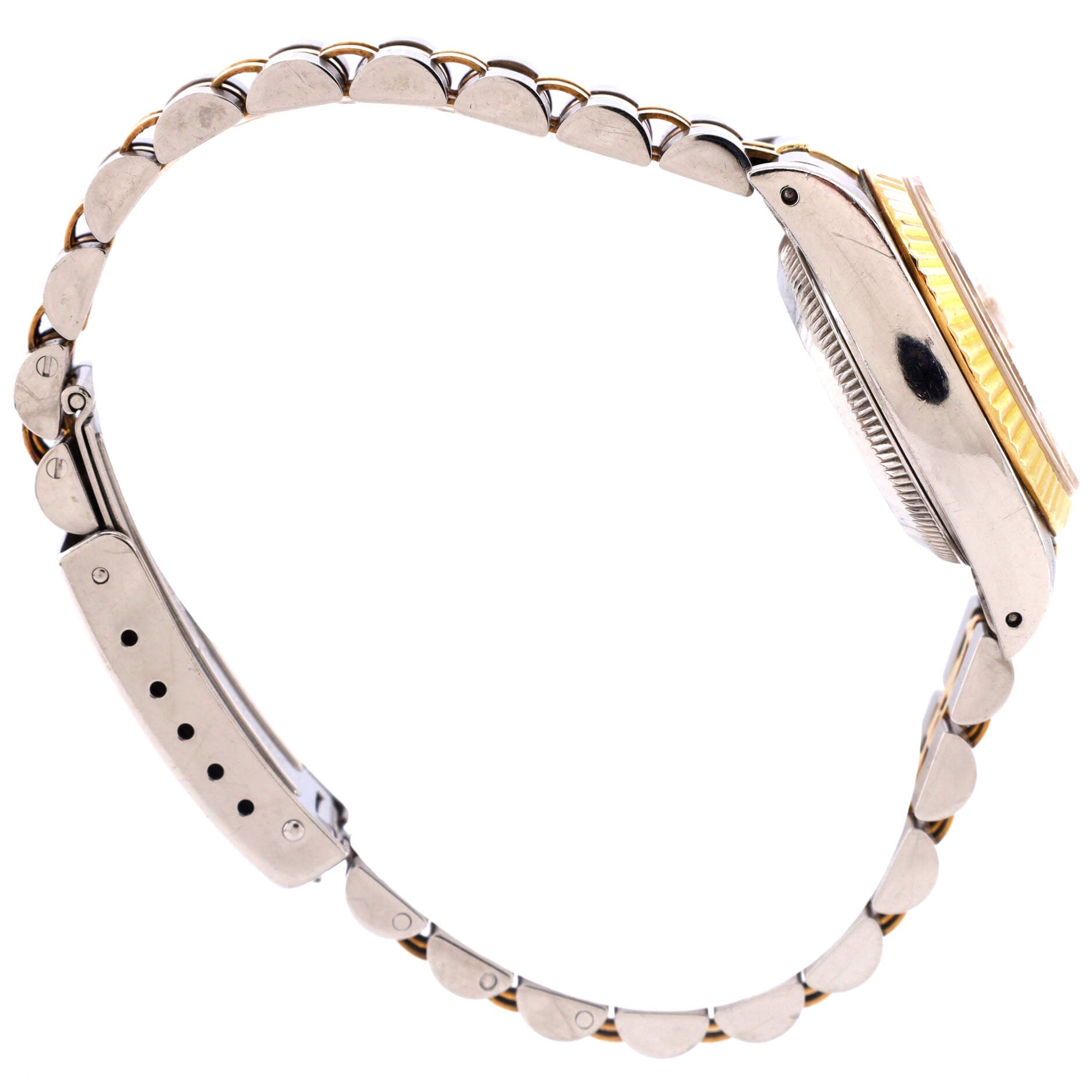 Oyster Perpetual Datejust Automatic Watch Stainless Steel and Yellow Gold with Diamond Markers 26