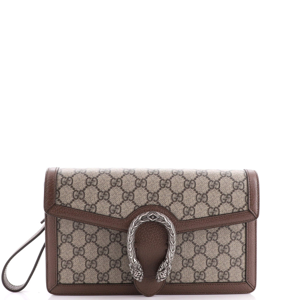 Dionysus Wristlet Clutch GG Coated Canvas with Leather