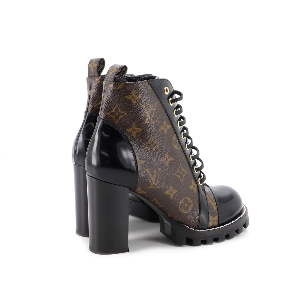 Women's Star Trail Ankle Boots Monogram Canvas with Patent