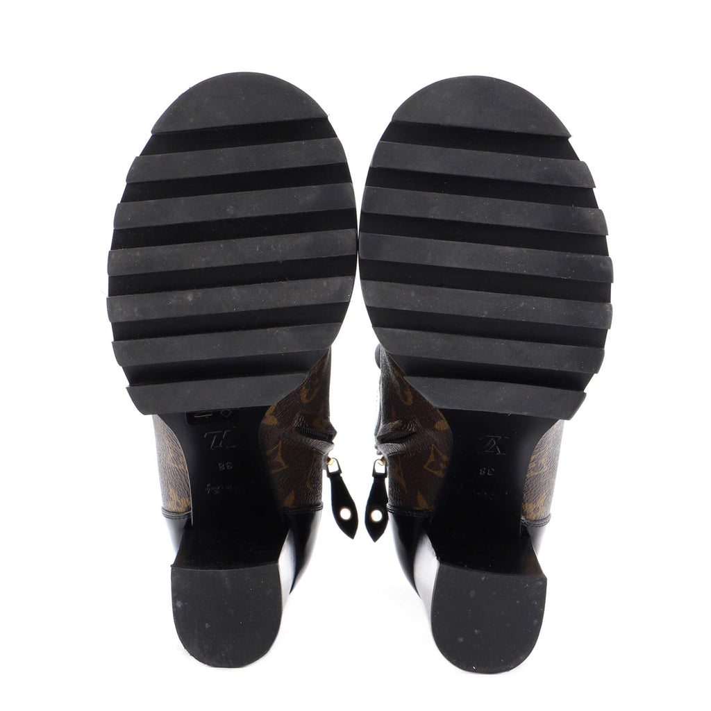 Women's Star Trail Ankle Boots Monogram Canvas with Patent