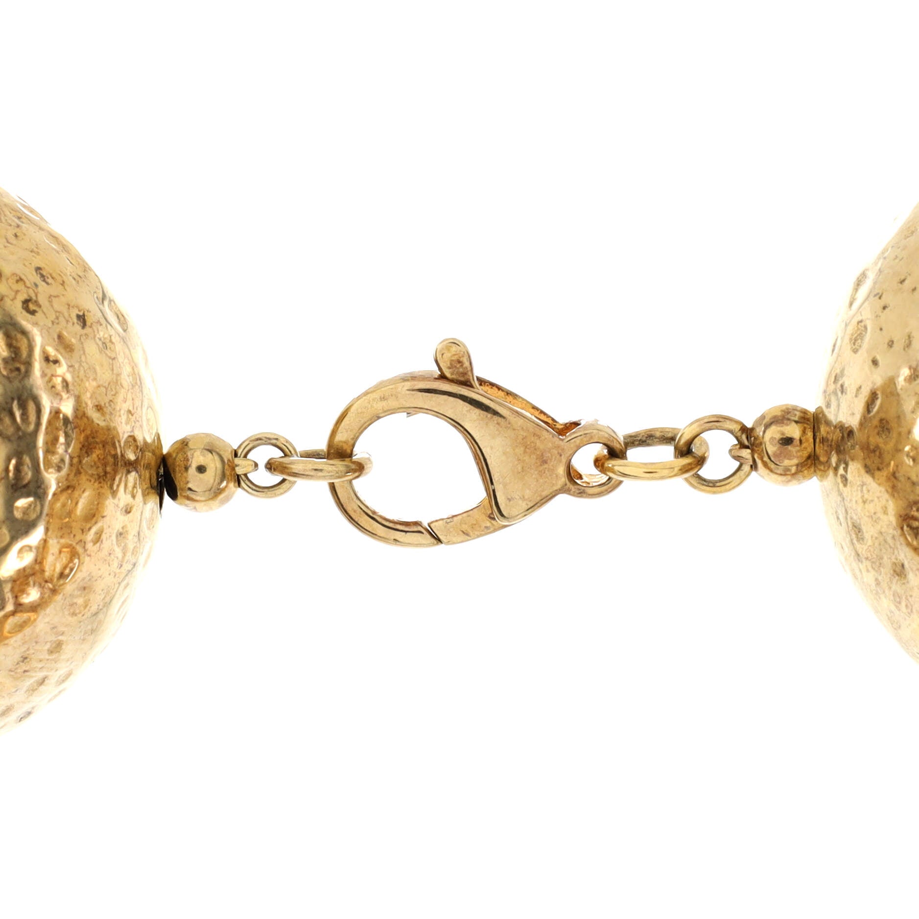 Sphere Choker Necklace Plated Hammered Metal