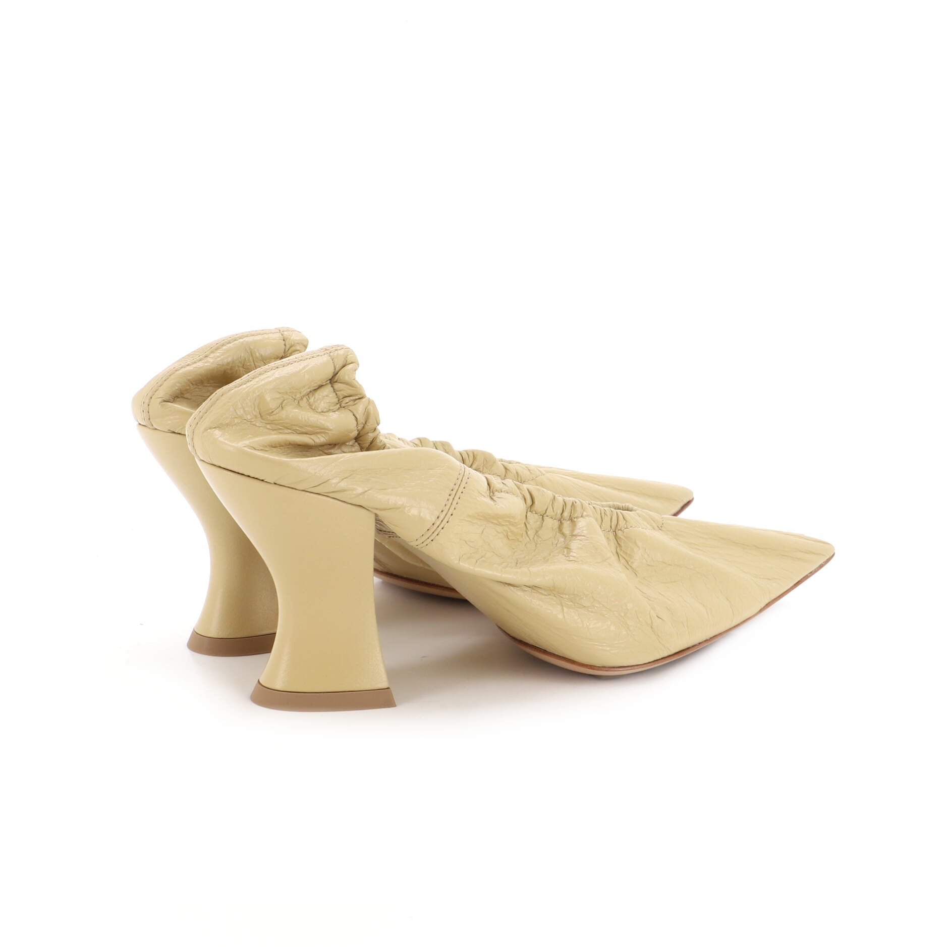 Women's Square-Toe Pumps Crushed Leather 75