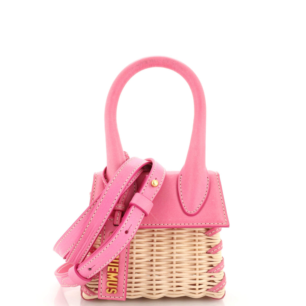 Le Chiquito Osier Bag Raffia and Leather Mini