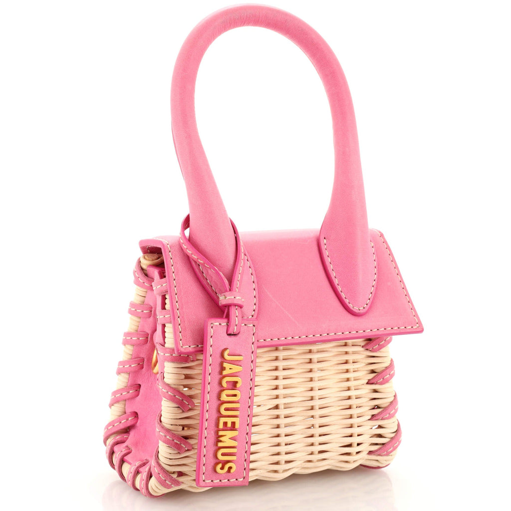 Le Chiquito Osier Bag Raffia and Leather Mini