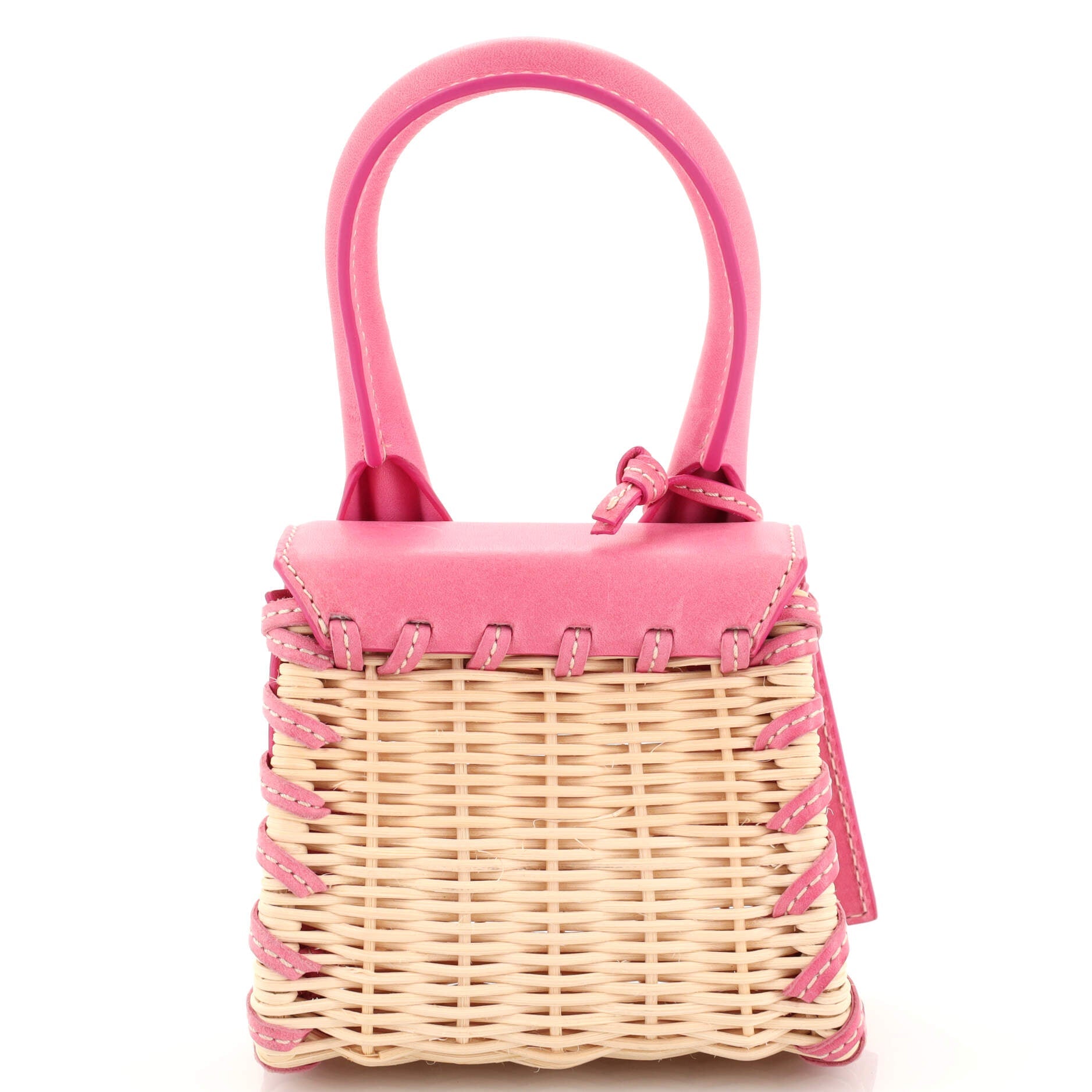 Le Chiquito Osier Bag Raffia and Leather Mini
