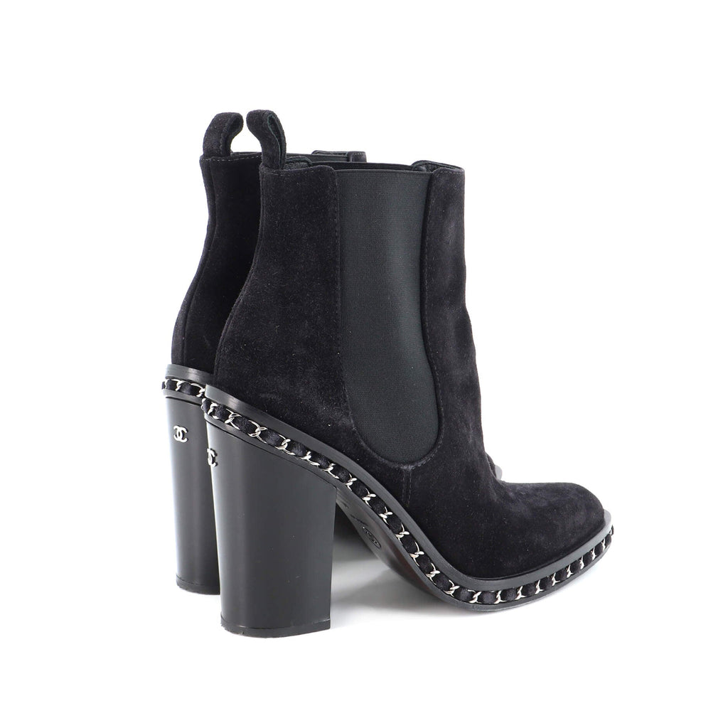 Women's Chain Around Ankle Boots Suede