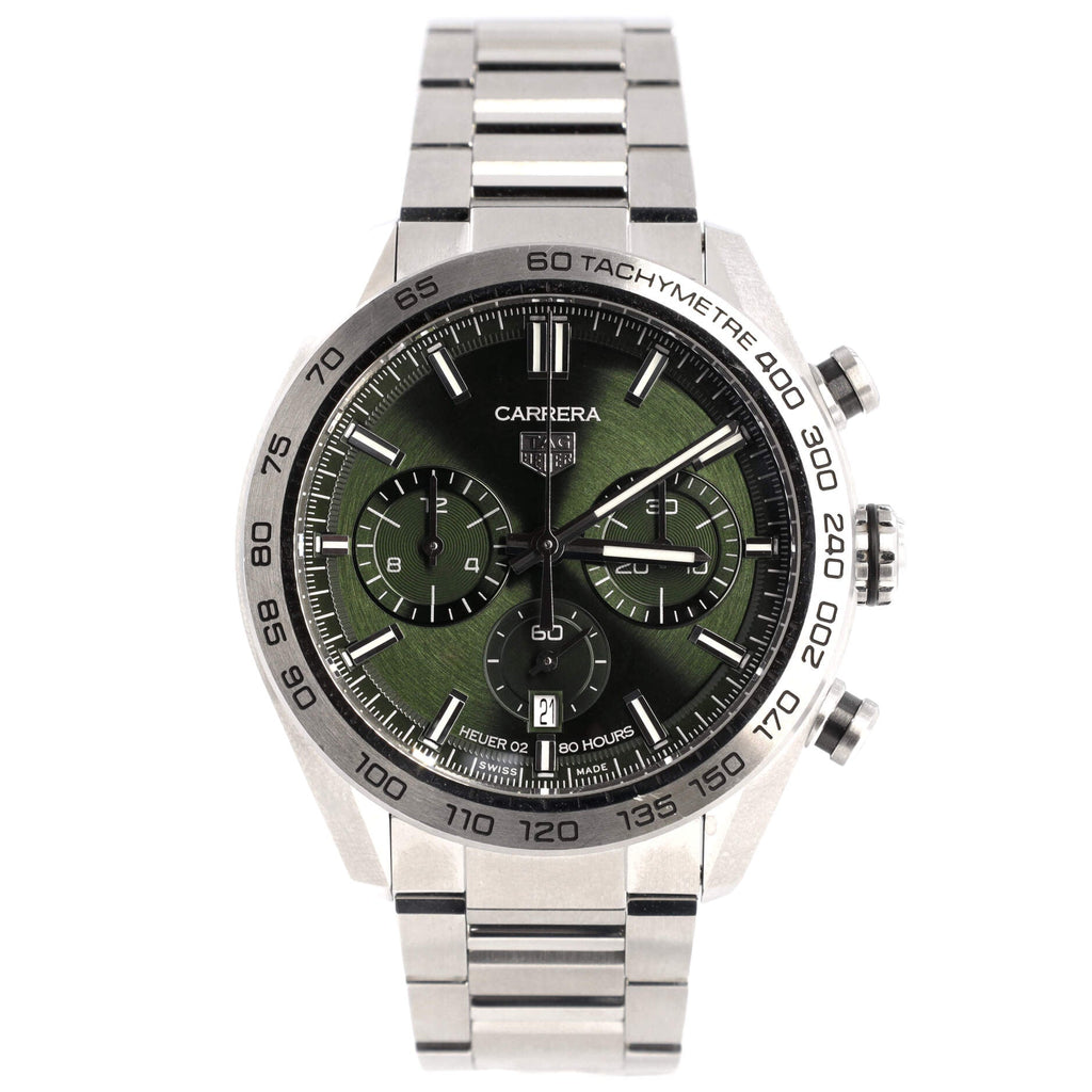 Carrera Calibre Heuer 02 Chronograph Automatic Watch Stainless Steel 44