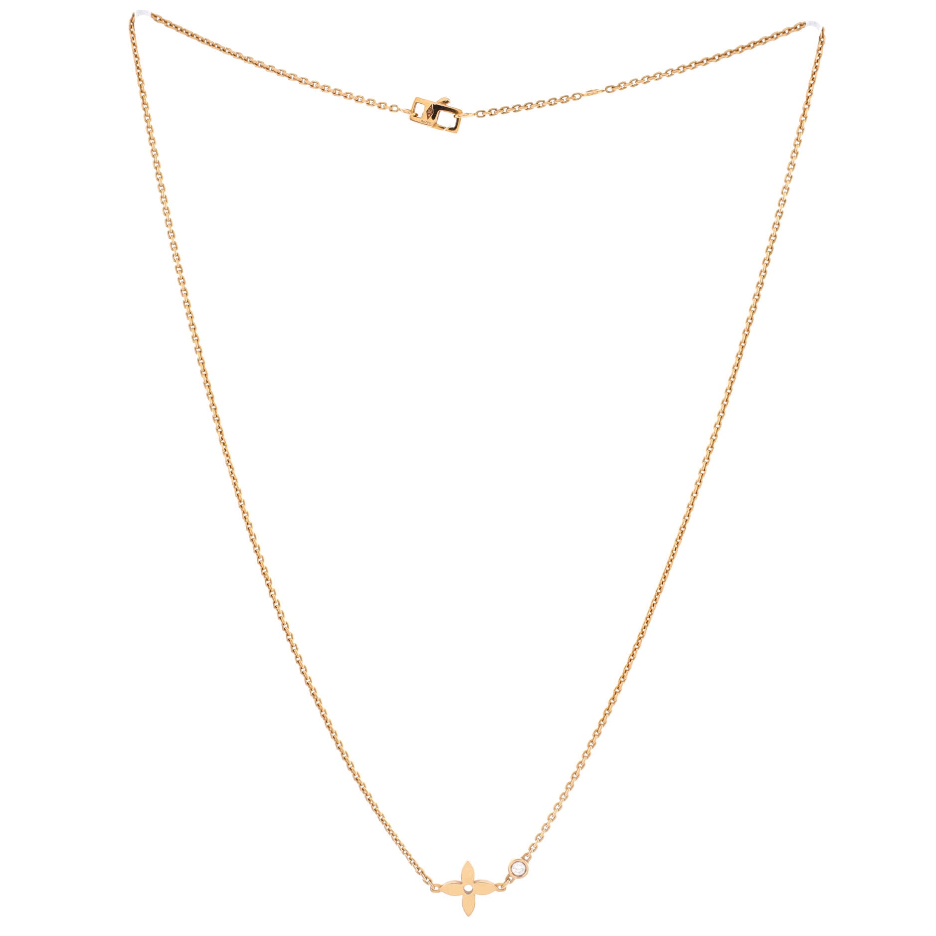 Monogram Idylle Necklace 18K Rose Gold with Diamond