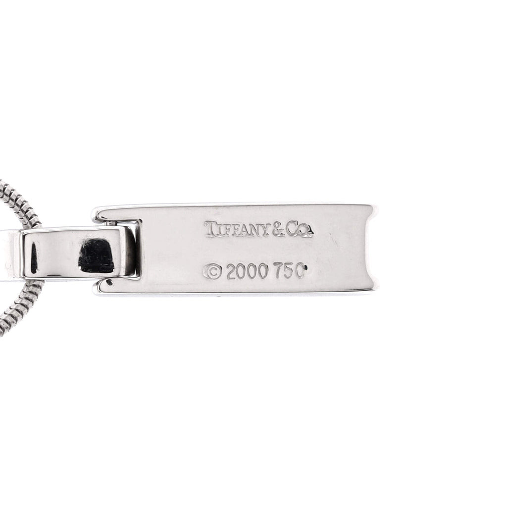 Atlas Bar Pendant Necklace 18K White Gold with Diamonds
