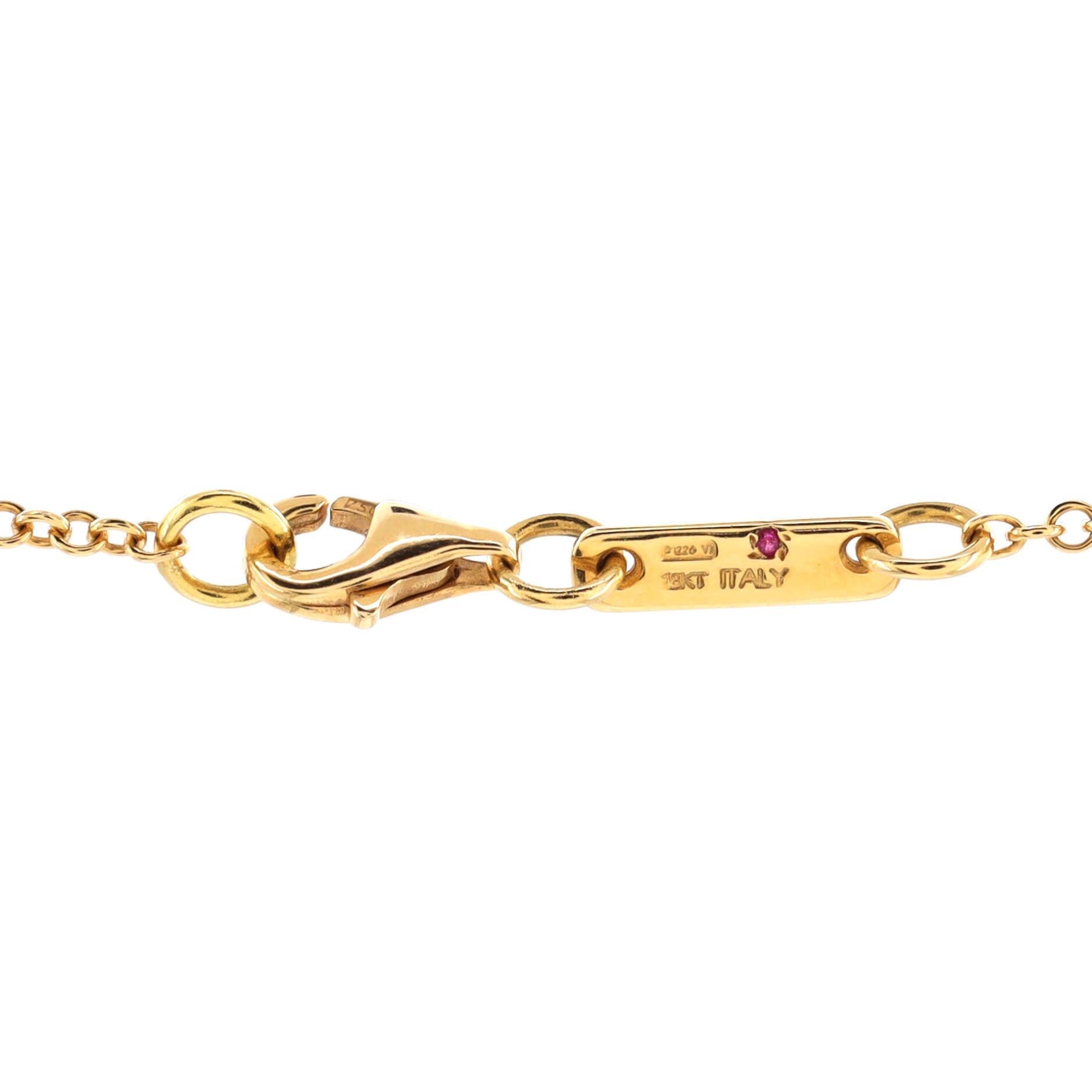 Ipanema Multi Charm Necklace 18K Yellow Gold with Multicolor Gemstones