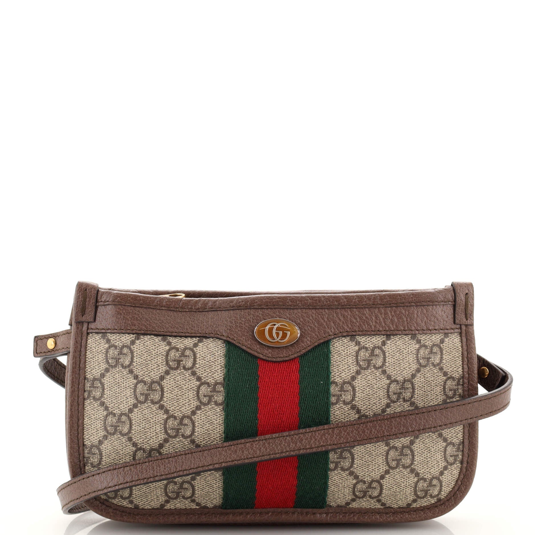 Ophidia Triple Flat Crossbody Bag GG Coated Canvas Mini