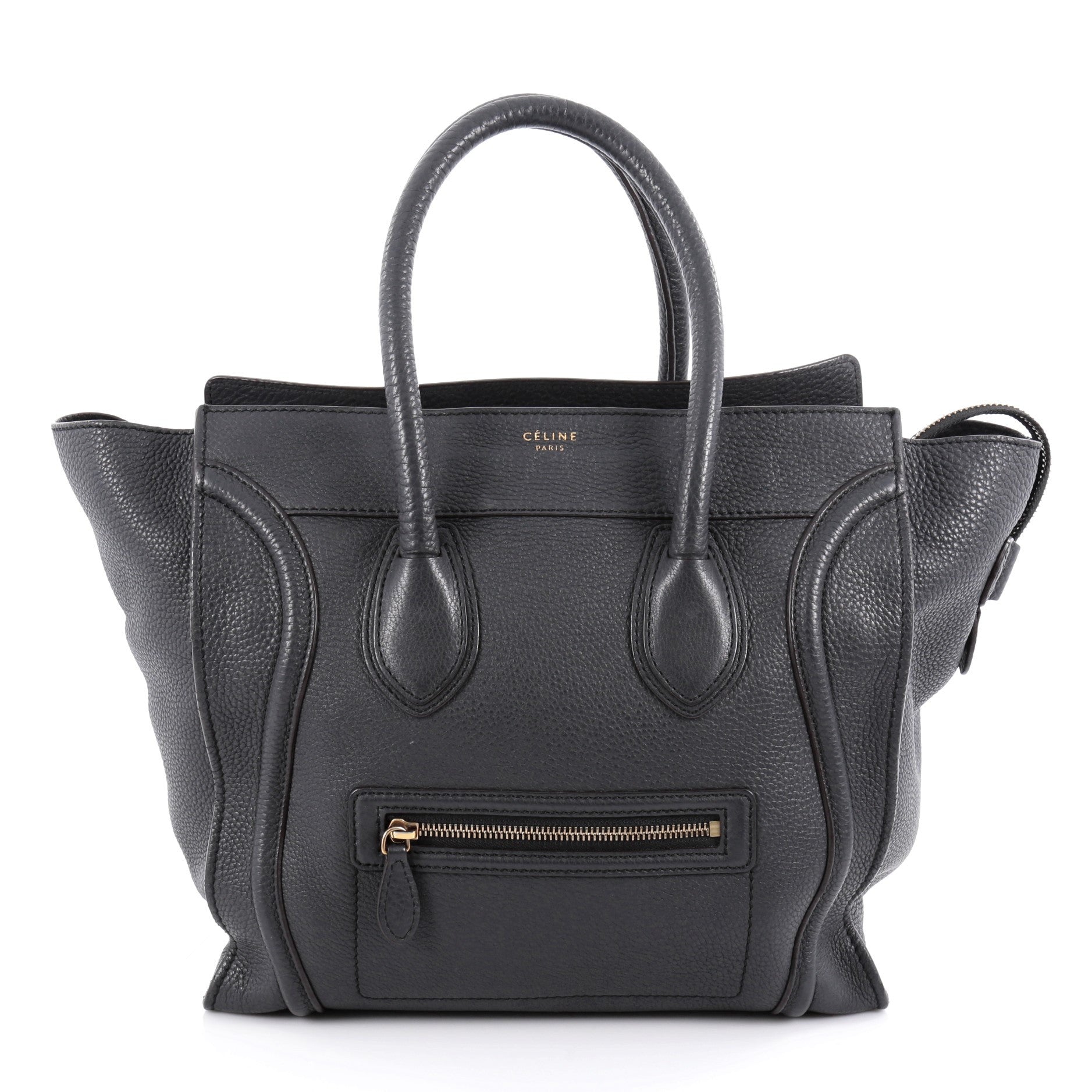 Luggage Handbag Grainy Leather Mini