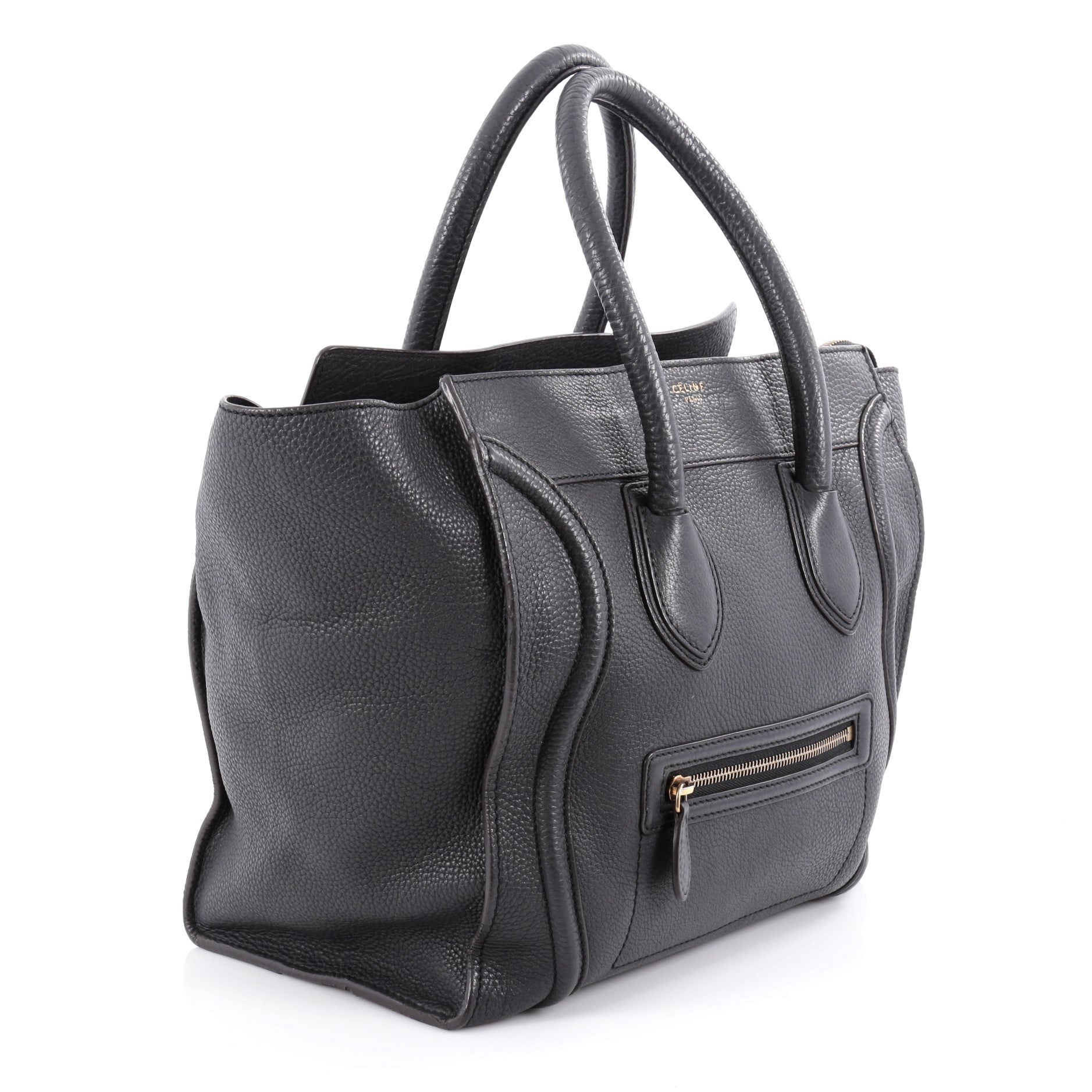Luggage Handbag Grainy Leather Mini