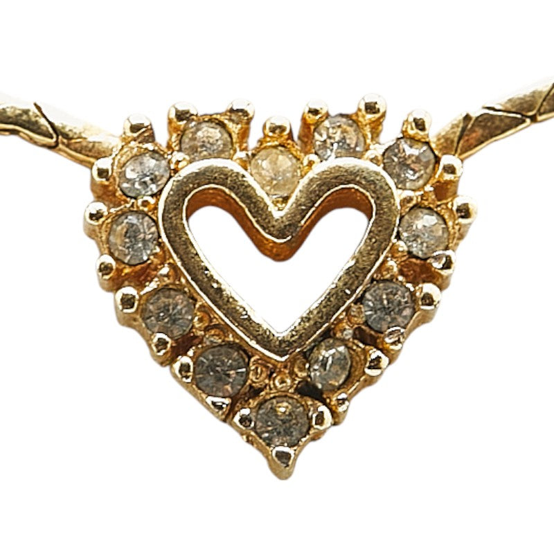 Dior Heart Motif Rhinestone Necklace