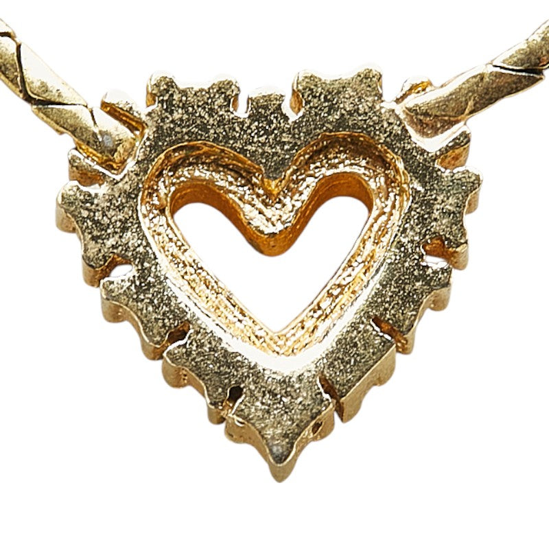 Dior Heart Motif Rhinestone Necklace