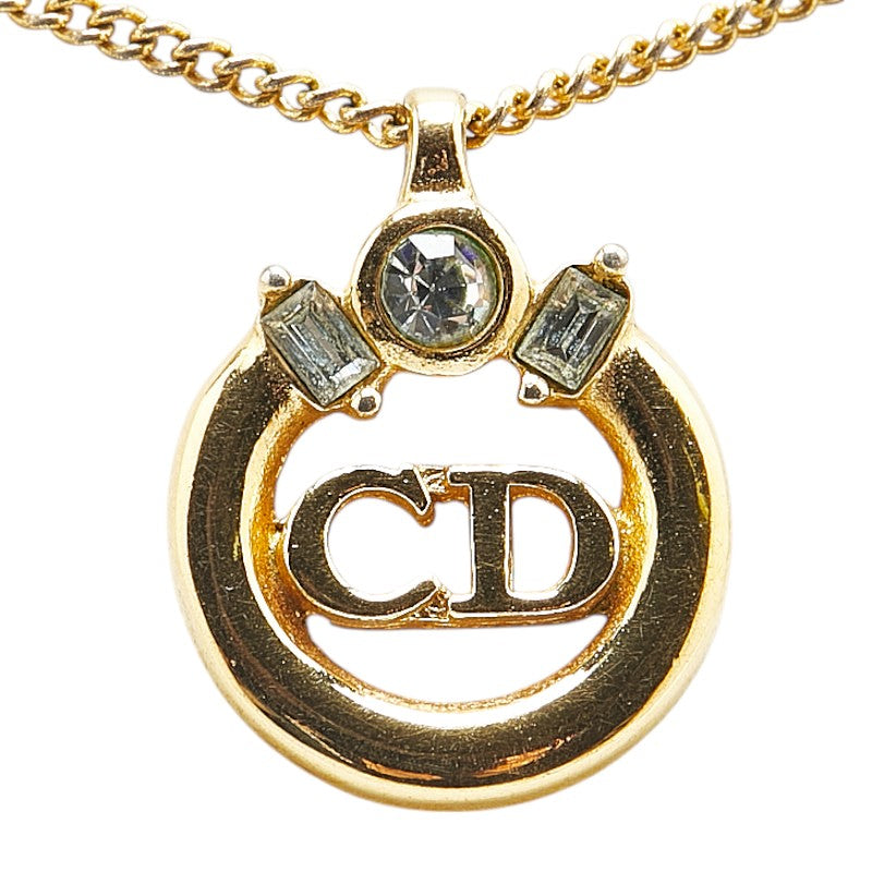 Dior CD Logo Rhinestone Necklace