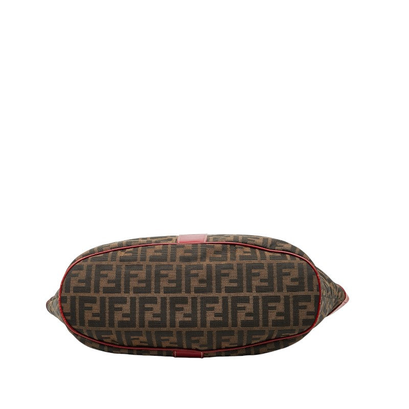 Fendi Zucca Canvas Leather Tote Bag