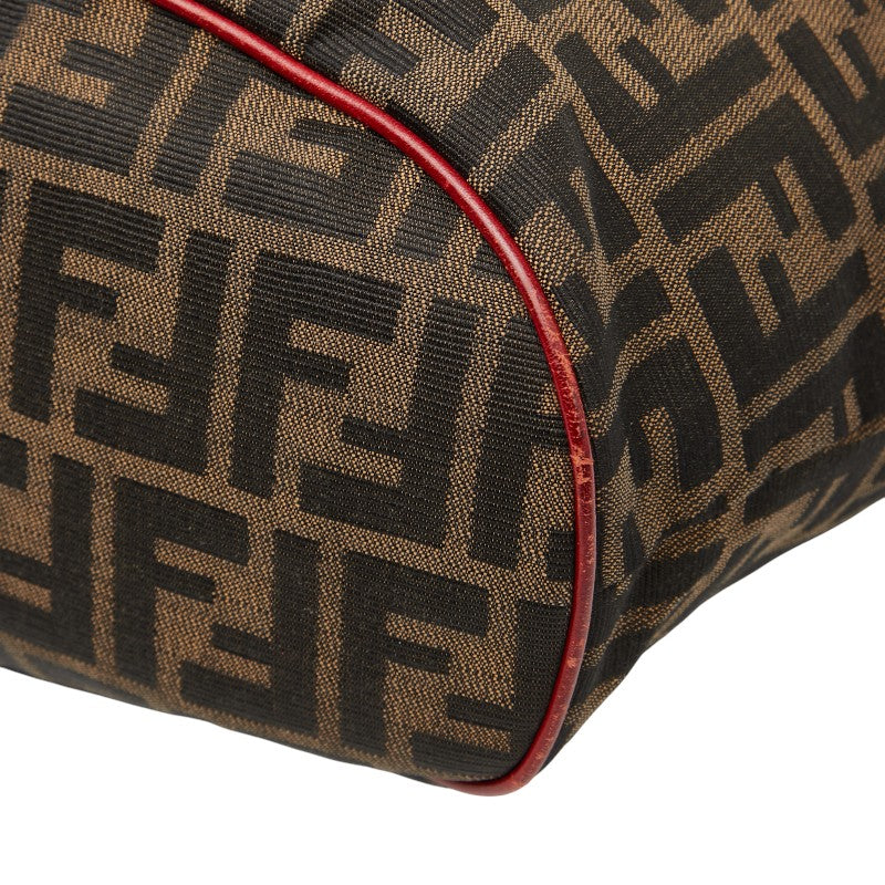 Fendi Zucca Canvas Leather Tote Bag