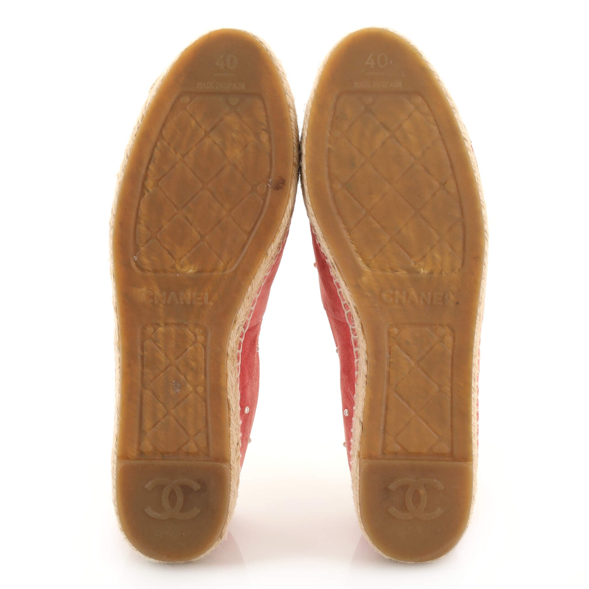 Women's CC Cap Toe Espadrilles Embellished Suede