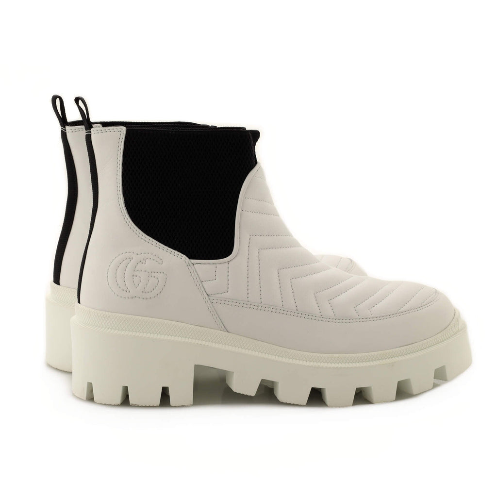 Women's Frances Chelsea Boots Matelasse Chevron Leather