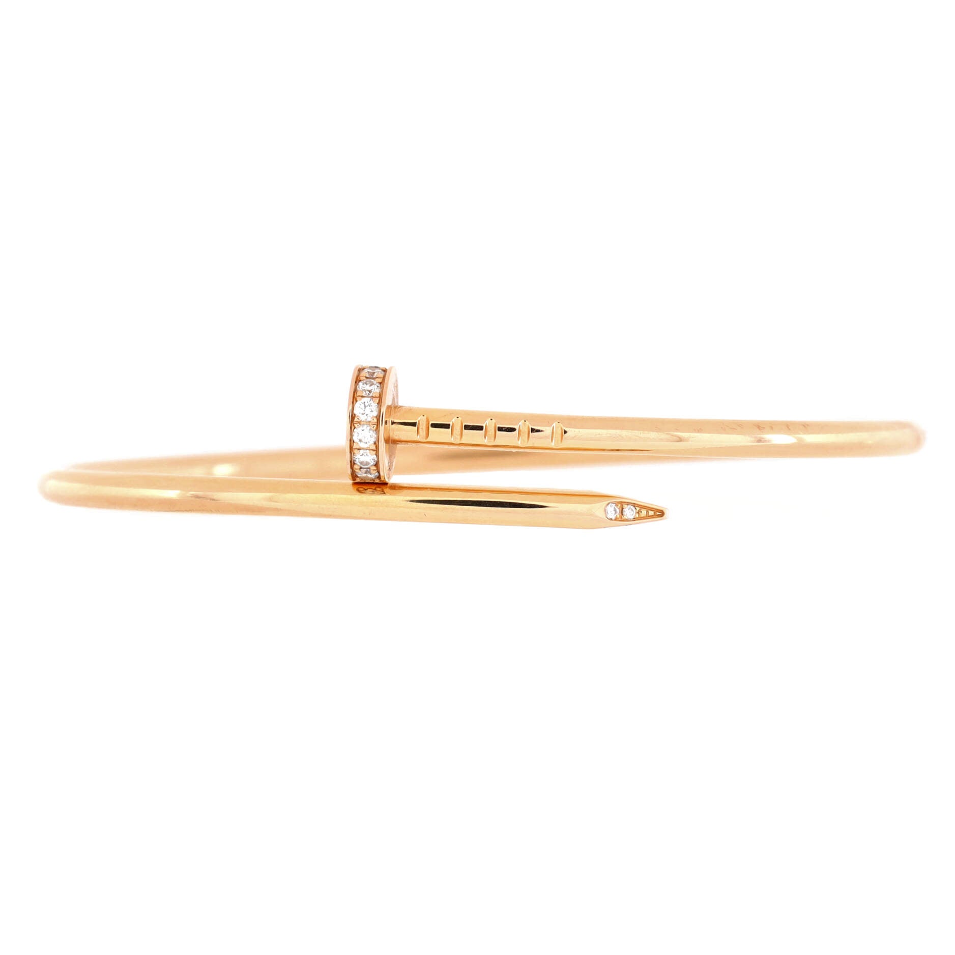 Juste un Clou Bracelet 18K Rose Gold with Diamonds Small