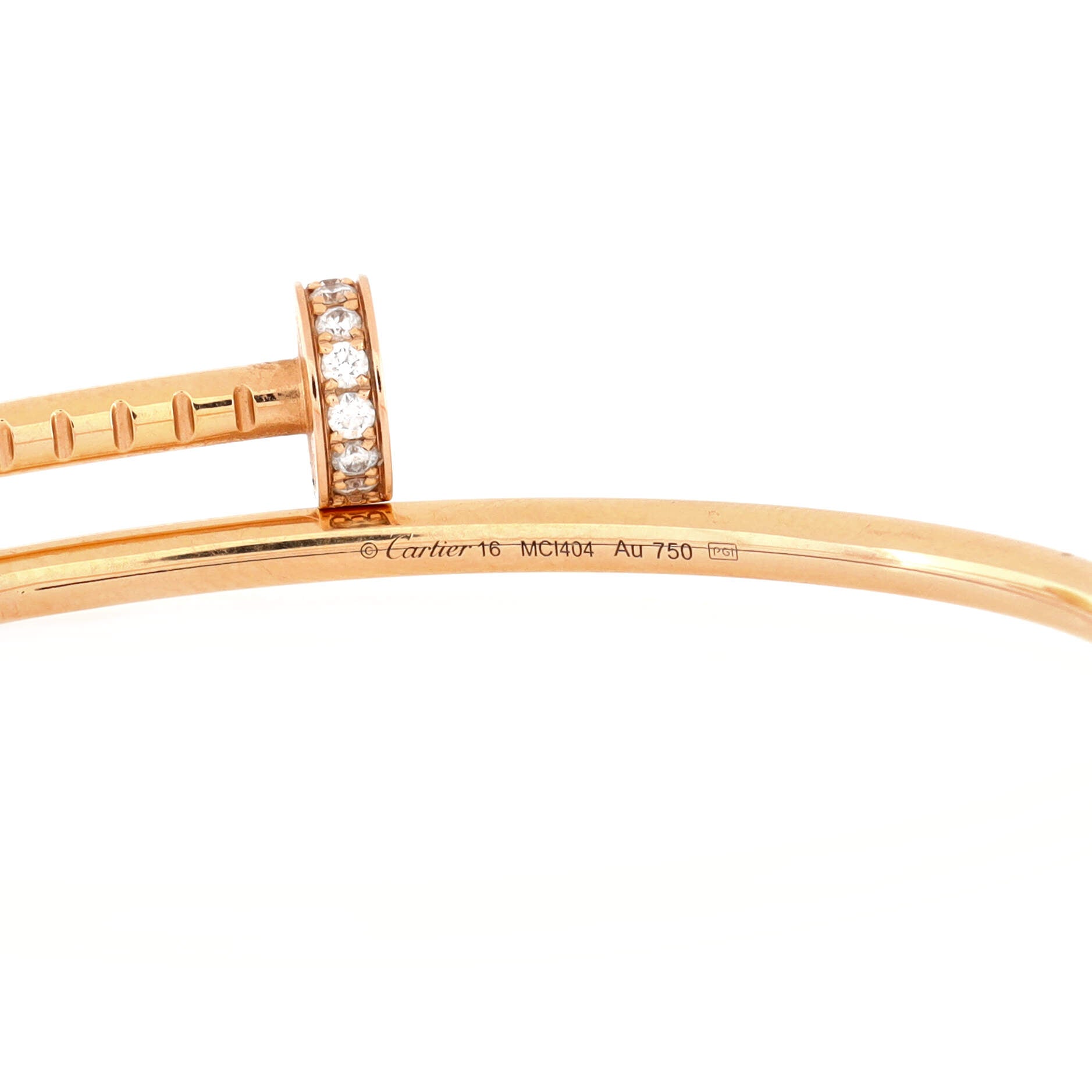 Juste un Clou Bracelet 18K Rose Gold with Diamonds Small