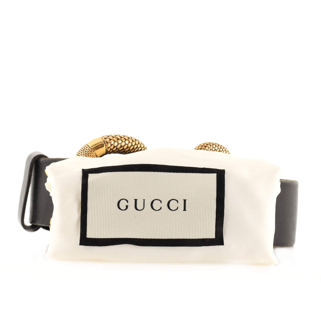 Snake Buckle Belt Leather Wide 85