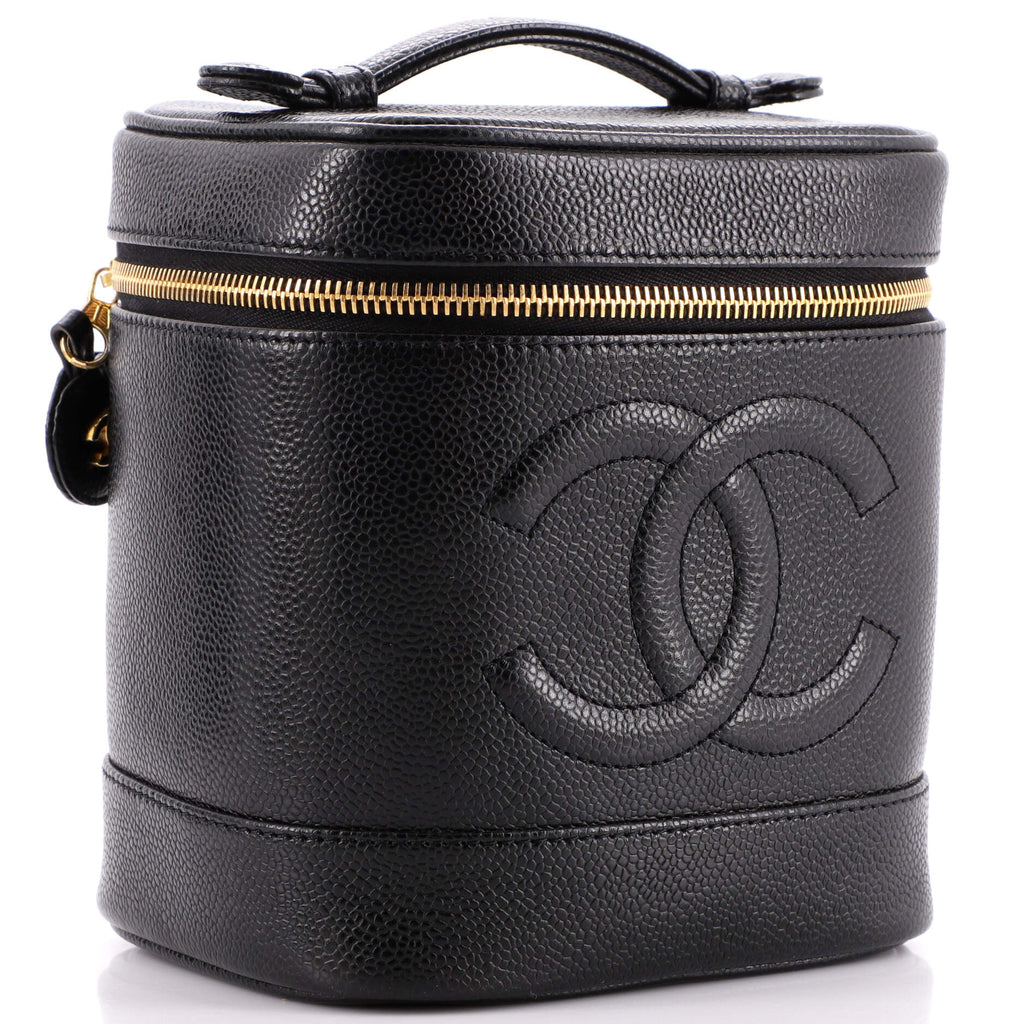 Vintage Timeless Cosmetic Case Caviar Tall