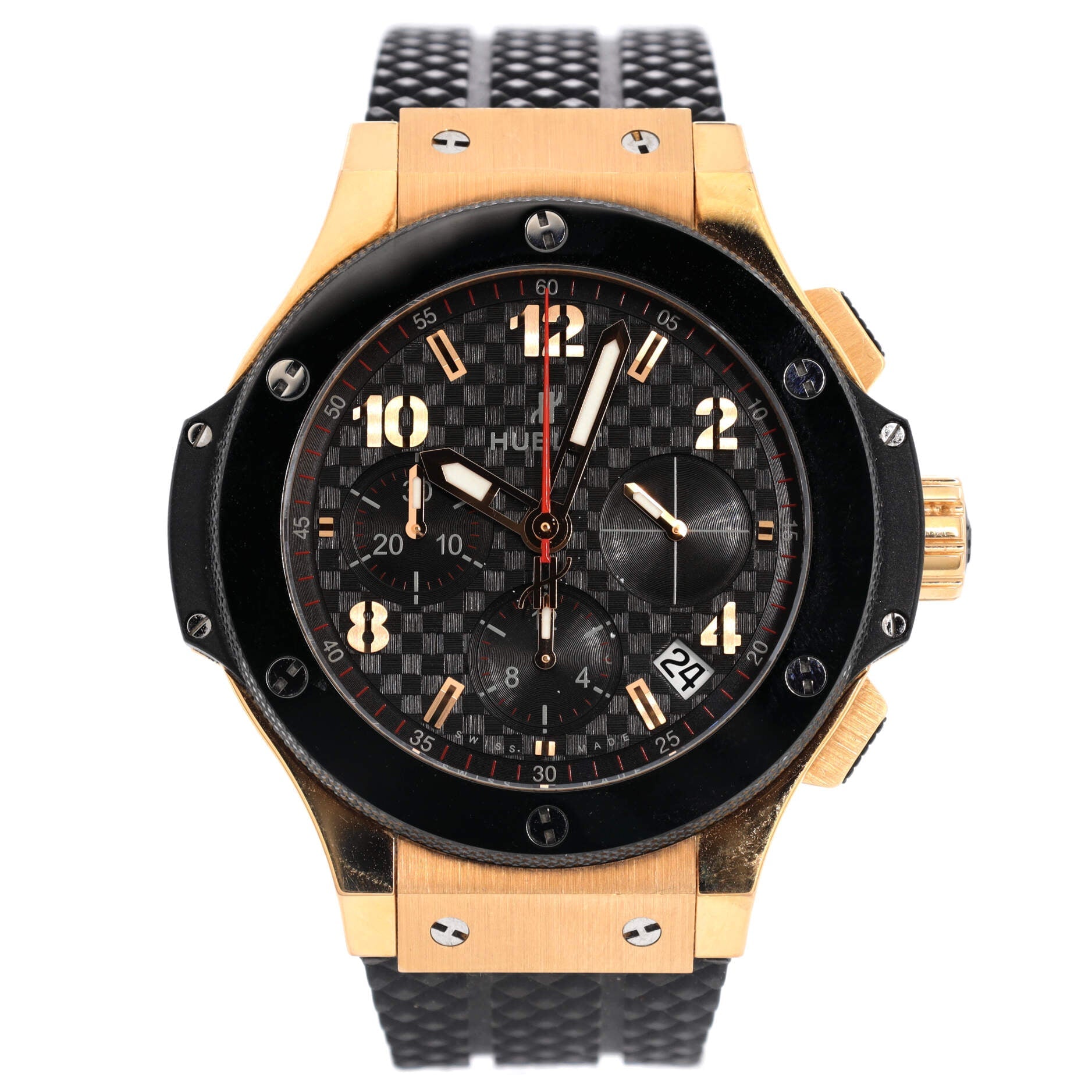Big Bang Original Chronograph Automatic Watch Ceramic and Rose Gold and Rubber 41