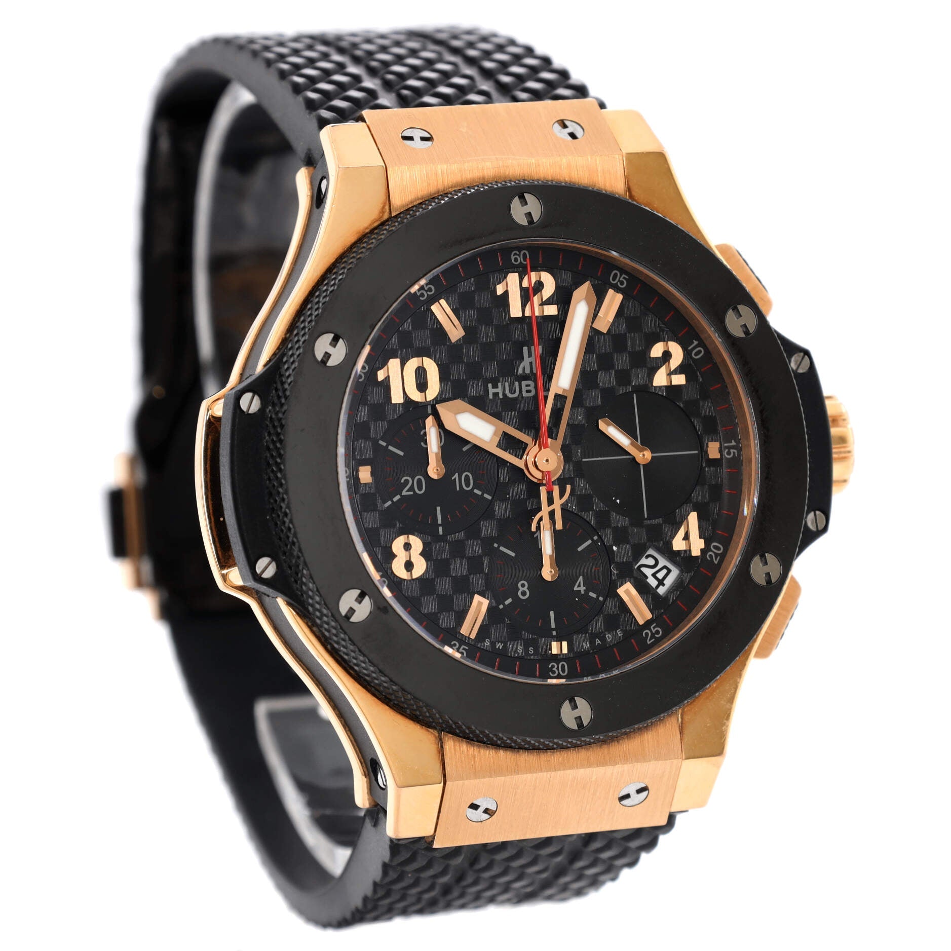 Big Bang Original Chronograph Automatic Watch Ceramic and Rose Gold and Rubber 41