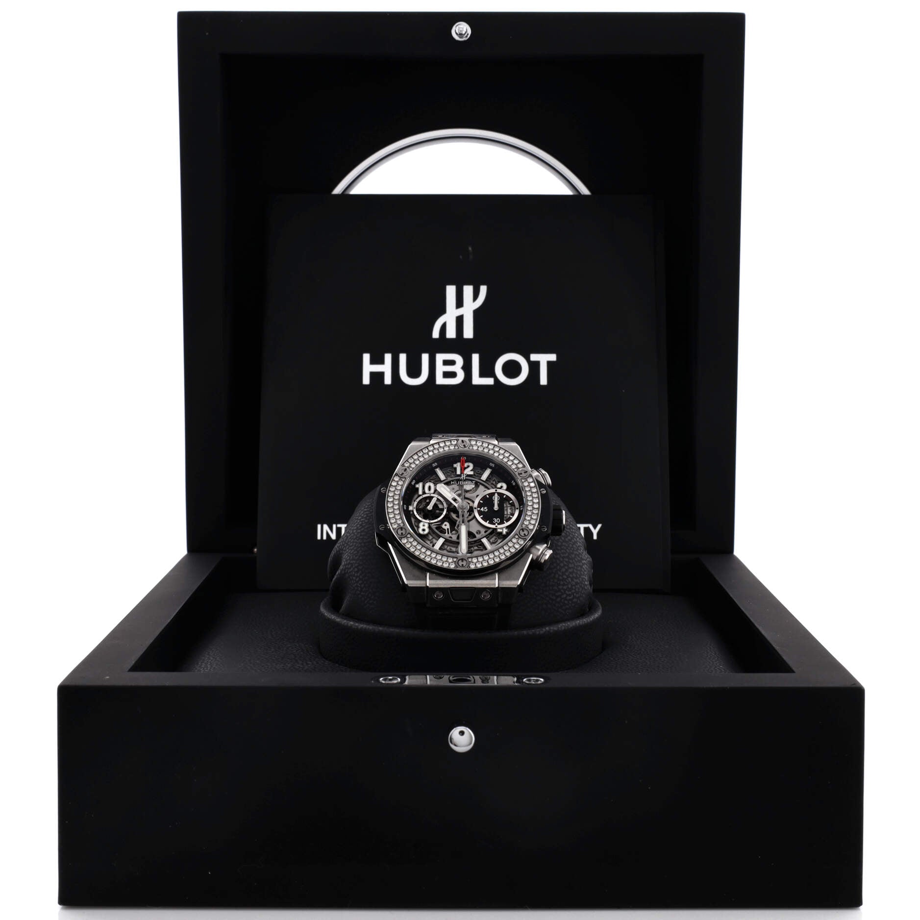 Big Bang Unico Chronograph Automatic Watch Titanium and Rubber with Diamond Bezel 42