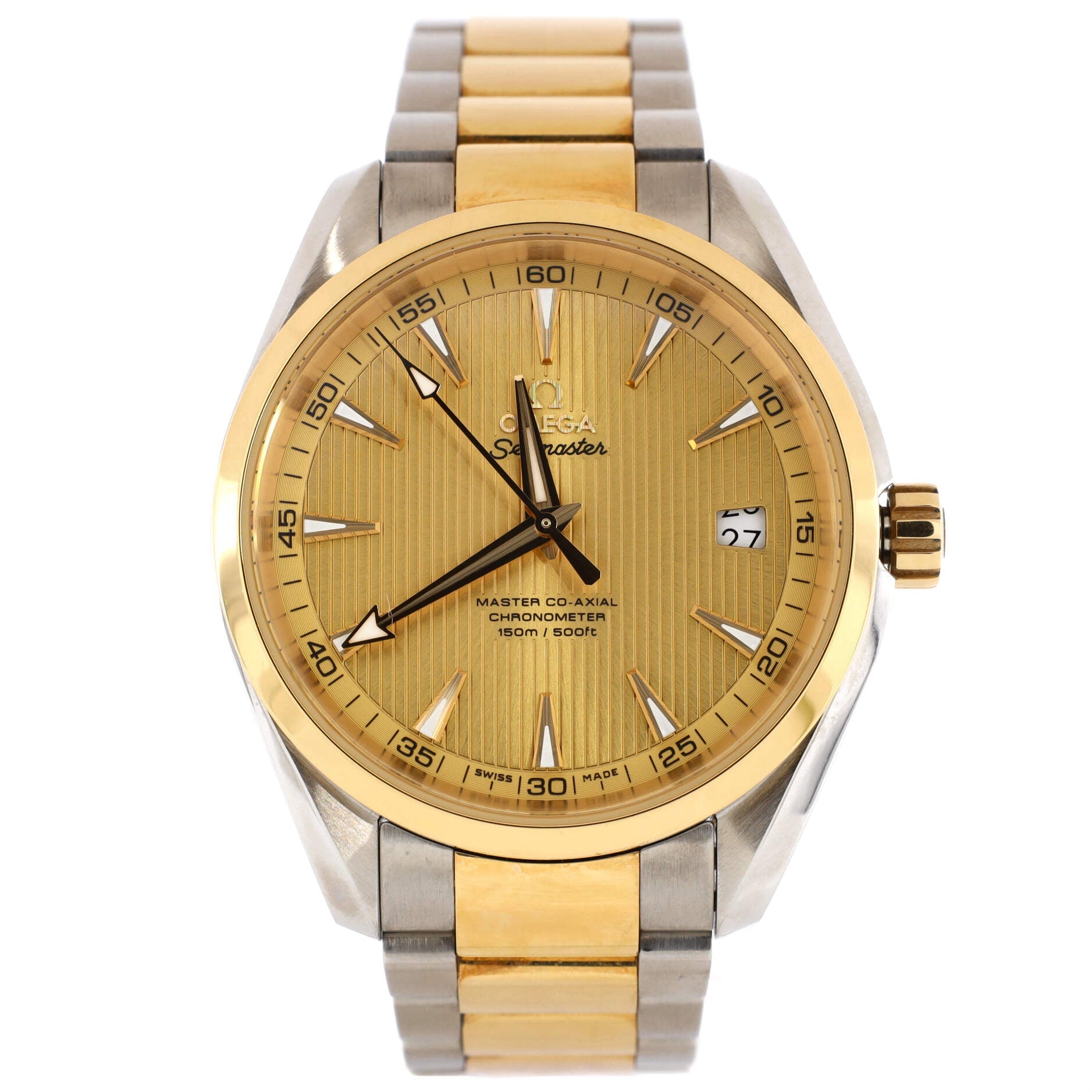 Seamaster Aqua Terra 150M Co-Axial Chronometer Automatic Watch Stainless Steel and Yellow Gold 42