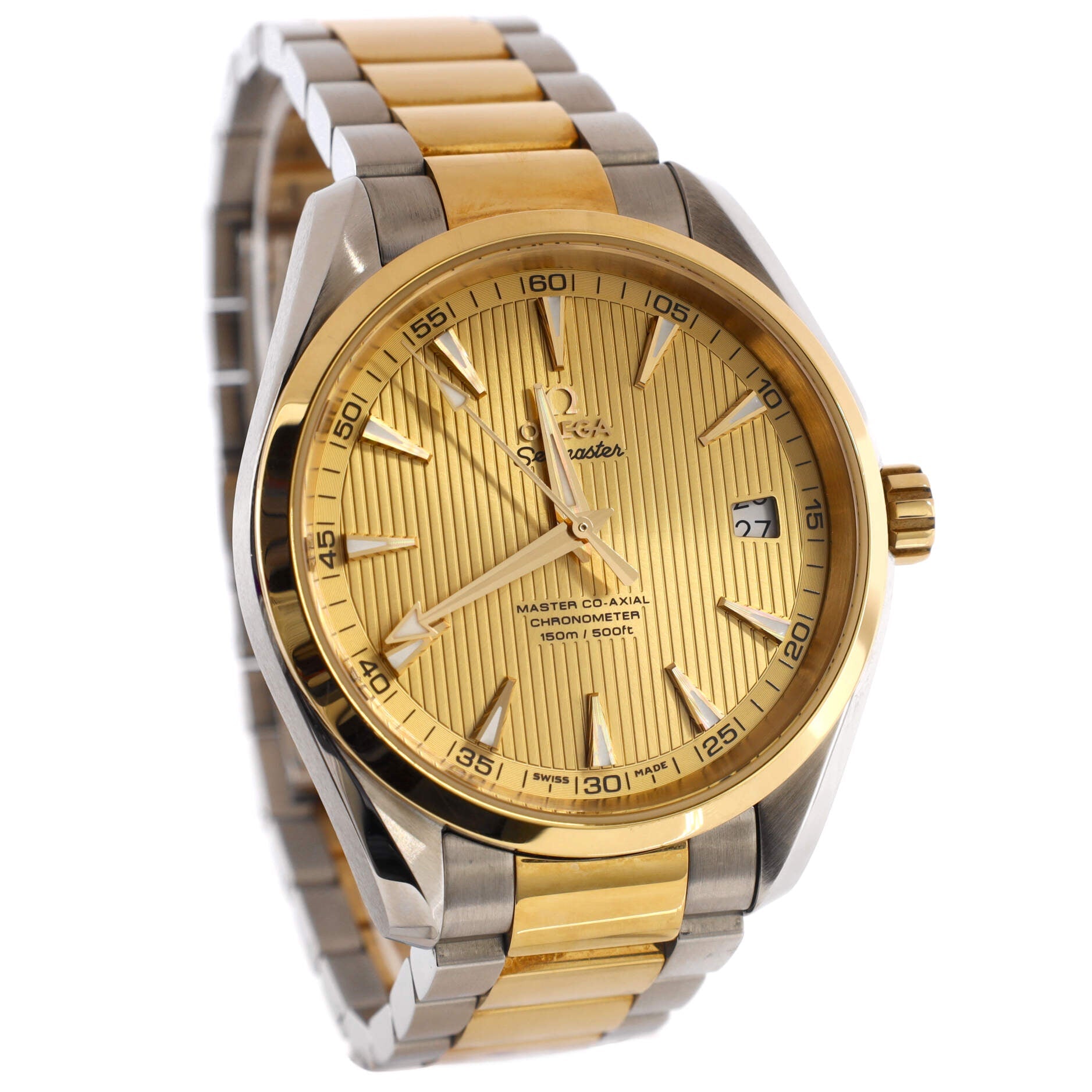 Seamaster Aqua Terra 150M Co-Axial Chronometer Automatic Watch Stainless Steel and Yellow Gold 42