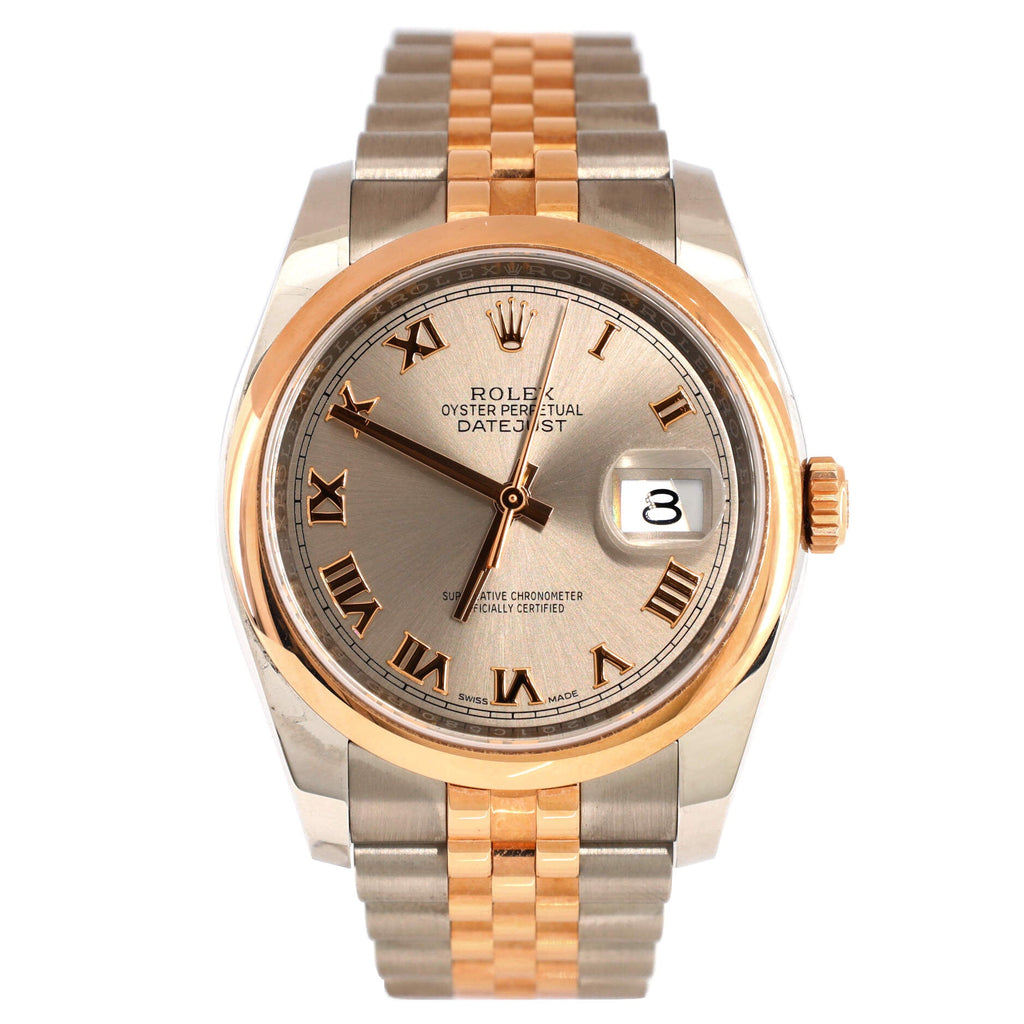 Oyster Perpetual Datejust Automatic Watch Stainless Steel and Rose Gold 36