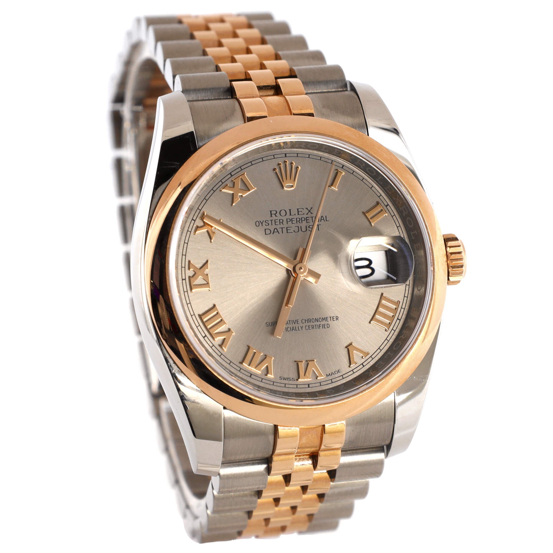 Oyster Perpetual Datejust Automatic Watch Stainless Steel and Rose Gold 36
