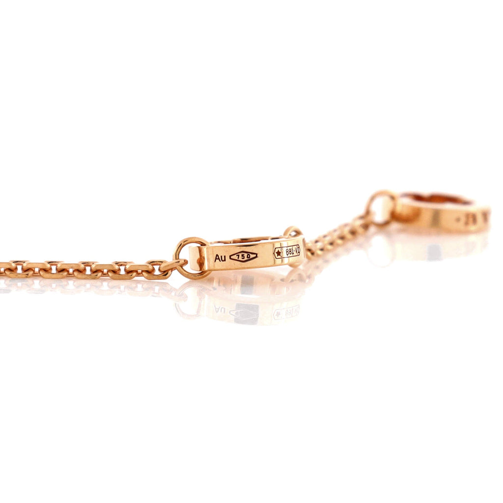 Fiorever Drop Pendant Necklace 18K Rose Gold and Diamonds