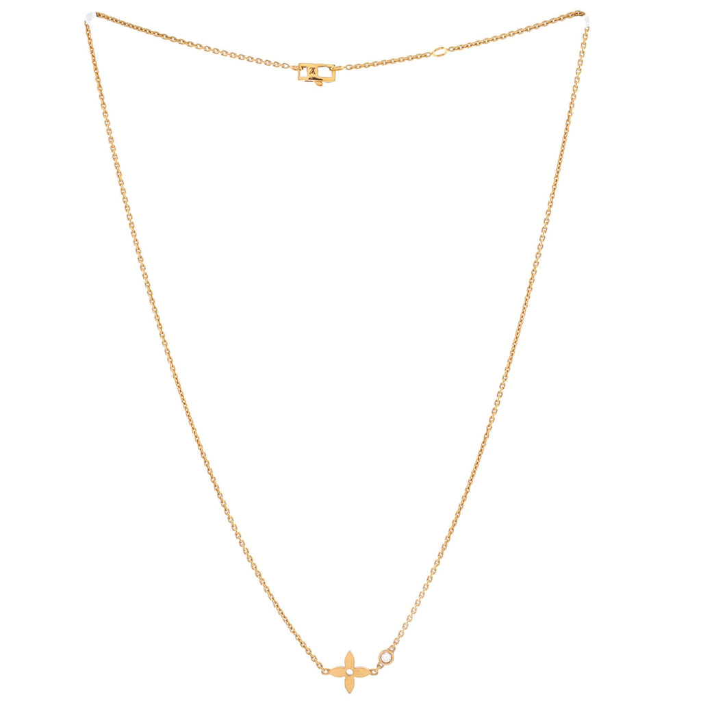 Monogram Idylle Necklace 18K Rose Gold with Diamond
