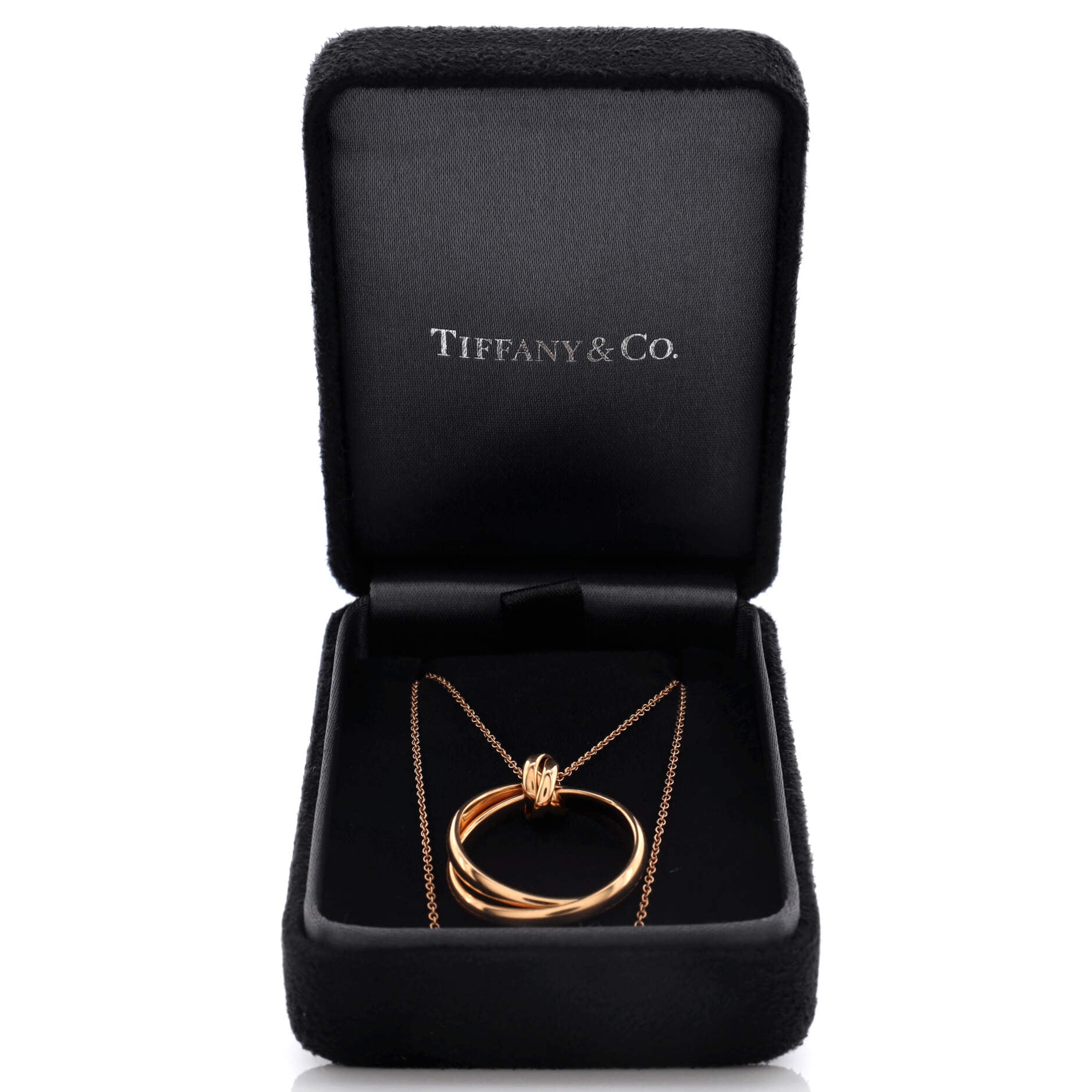 Paloma Picasso Melody Circle Pendant Necklace 18K Rose Gold Small