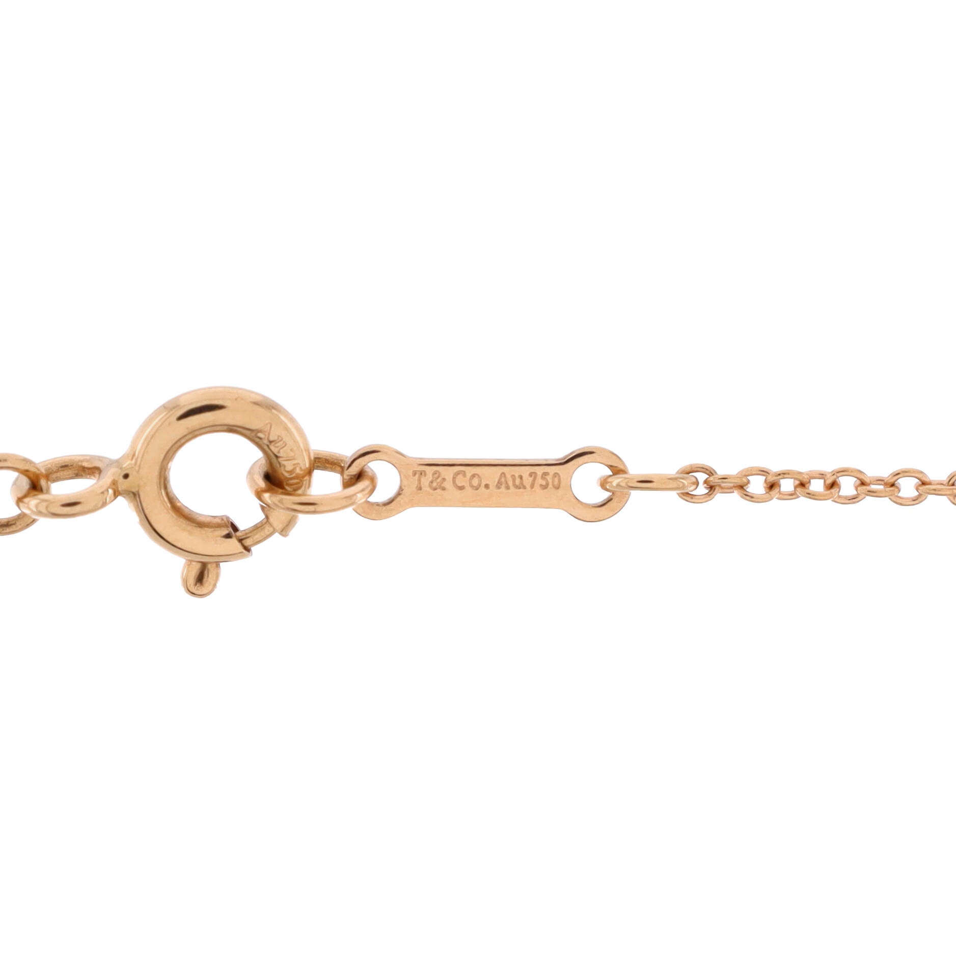 Paloma Picasso Melody Circle Pendant Necklace 18K Rose Gold Small