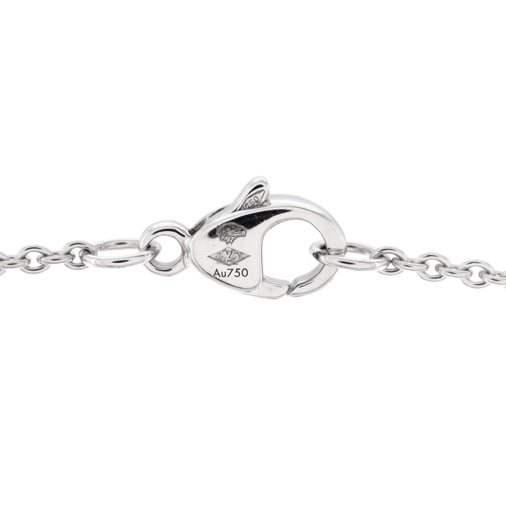 Empreinte Pendant Necklace 18K White Gold with Pave Diamonds