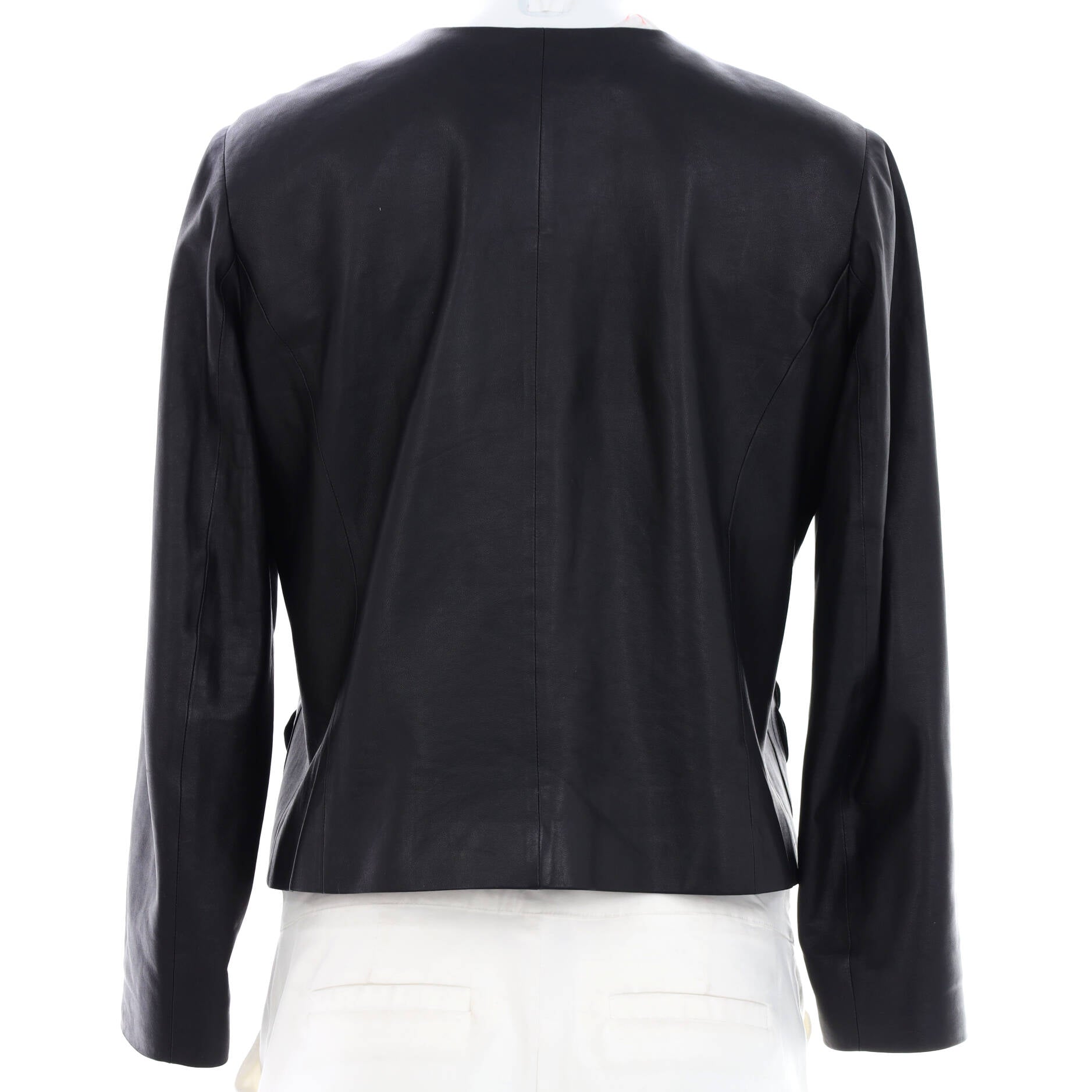 Women's Paris-Shanghai Camellia Collarless Jacket Leather