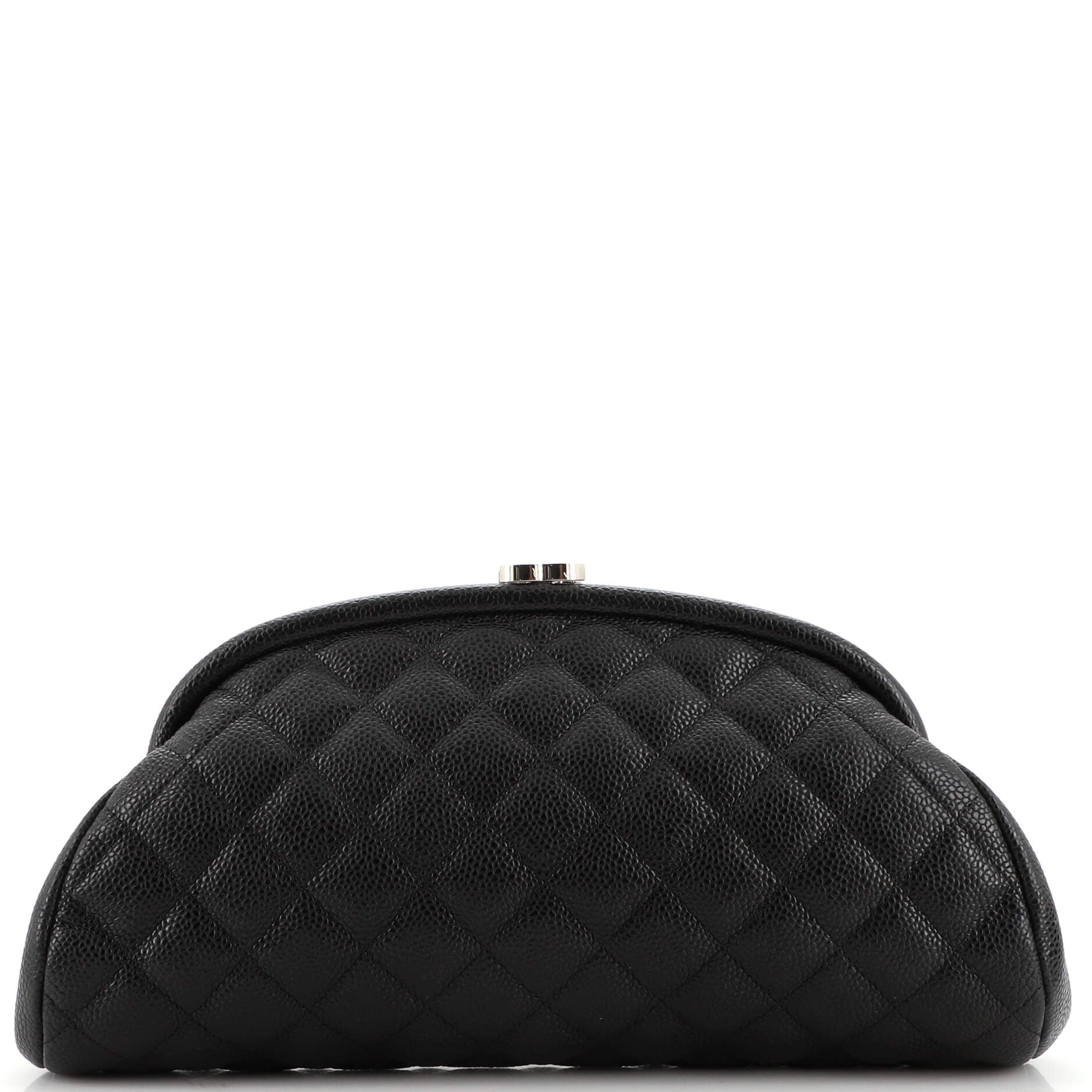 Timeless Clutch Quilted Caviar