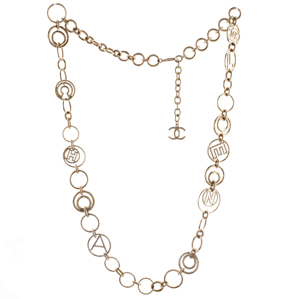 Paris-Cuba Hoop Logo Chain Belt Metal