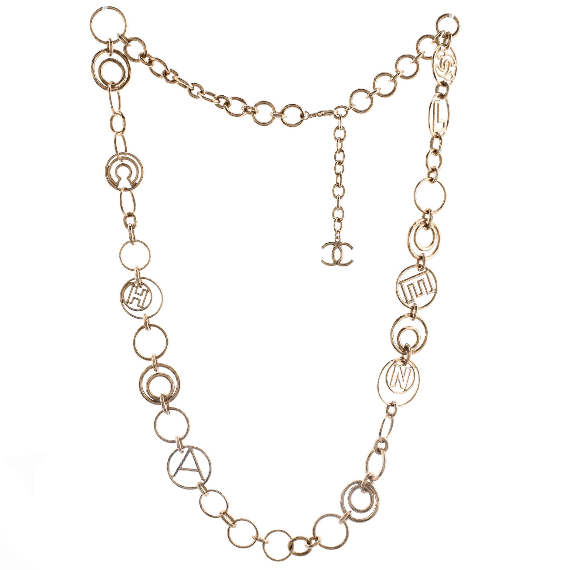 Paris-Cuba Hoop Logo Chain Belt Metal