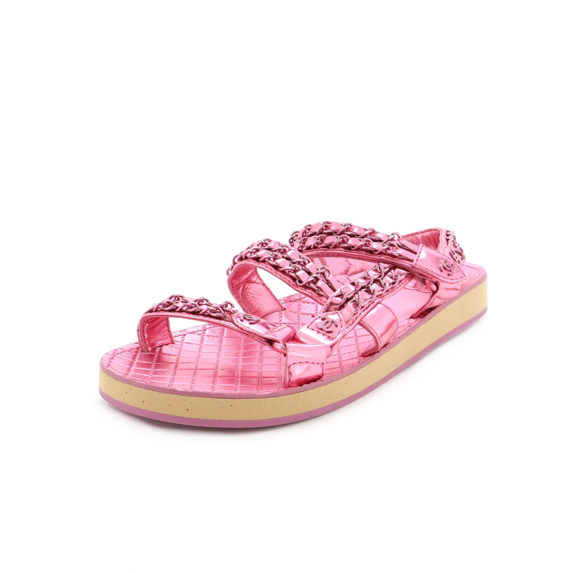 Women's Chain Velcro Dad Sandals Leather