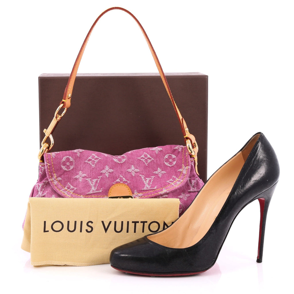 Pleaty Handbag Denim Mini