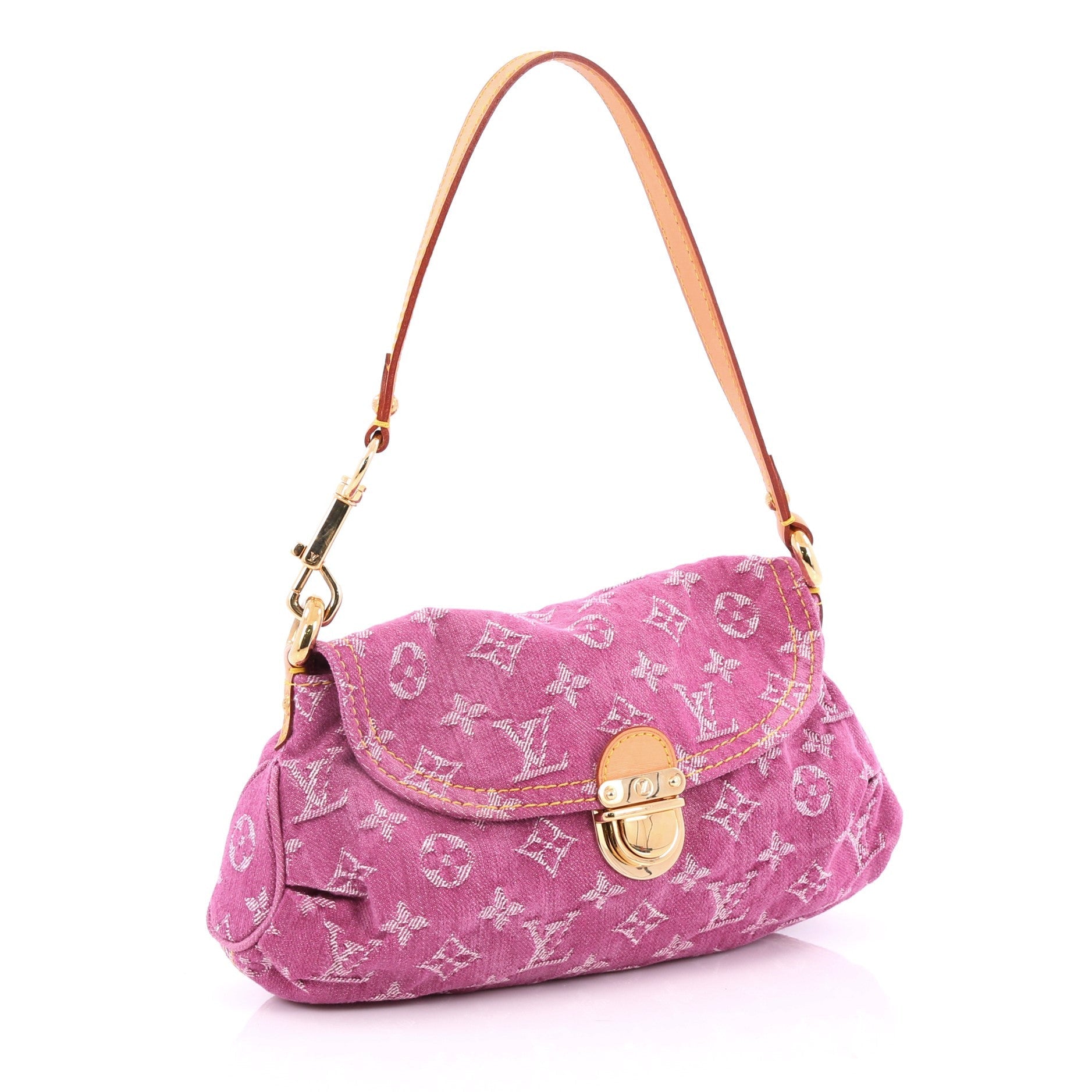 Pleaty Handbag Denim Mini