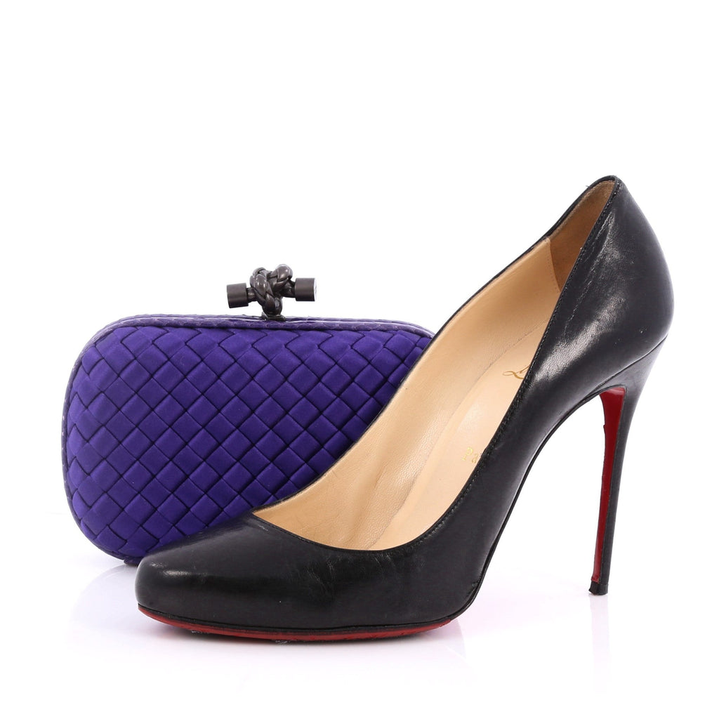 Box Knot Clutch Intrecciato Satin Small